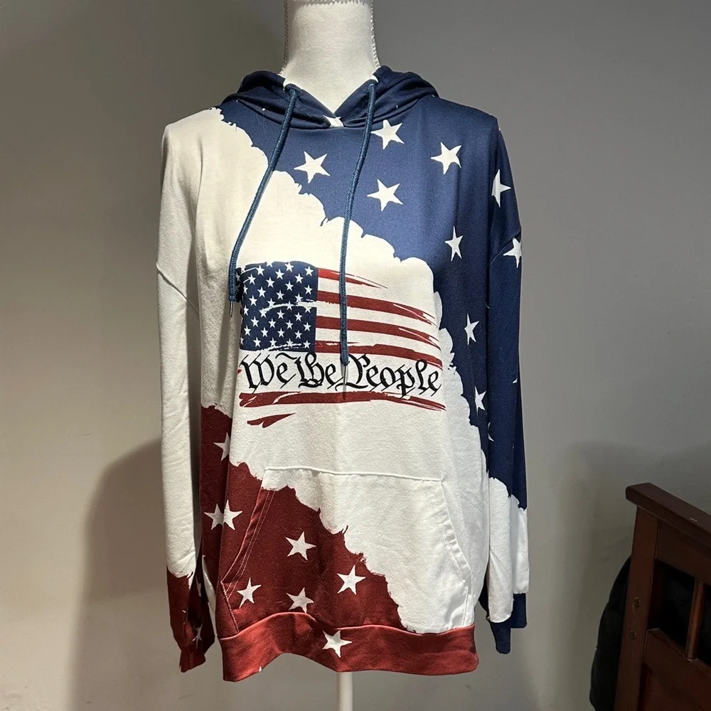 Patriotic Star Hoodie - Picture 1 of 3